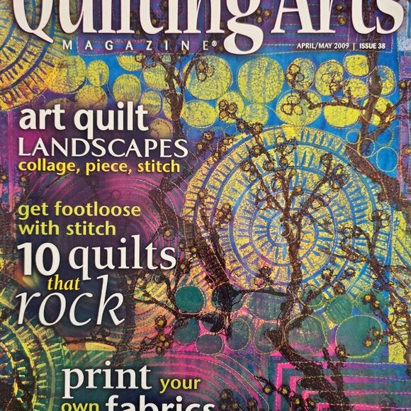 Quilting Arts Magazine April May 2009 Art Quilt Landscapes Collage Piece And Sti - Picture 11 of 14